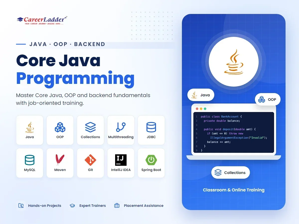 Core Java Programming course at CareerLadder