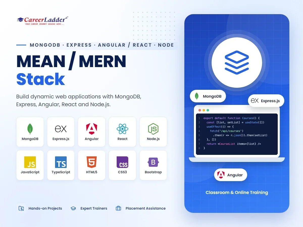 MEAN / MERN Stack course at CareerLadder