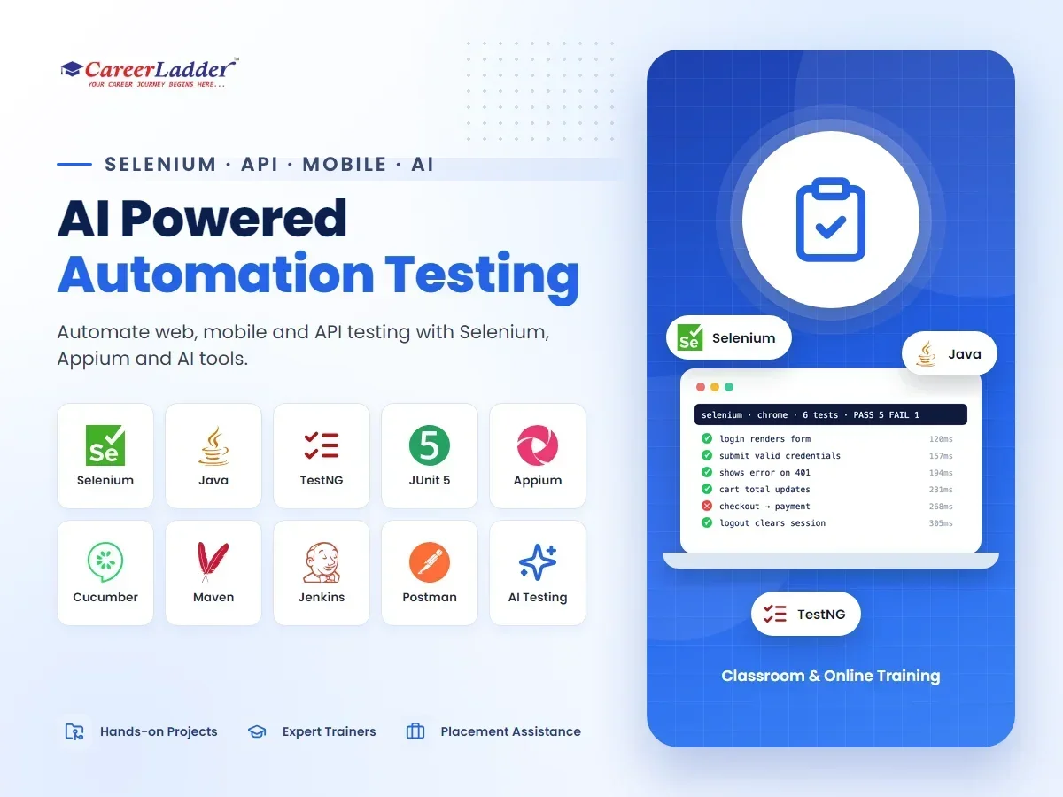 AI Powered Automation Testing course at CareerLadder