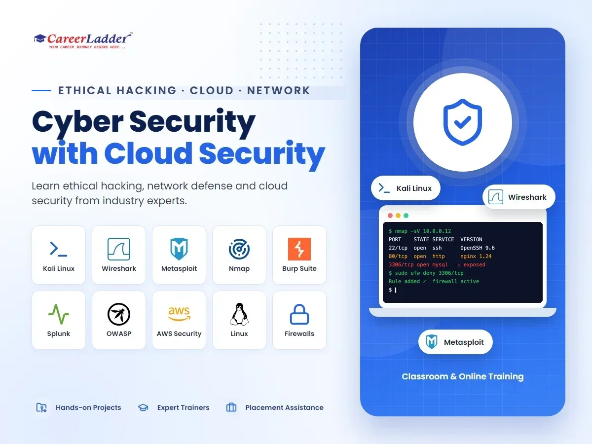 Cyber Security with Cloud Security course at CareerLadder