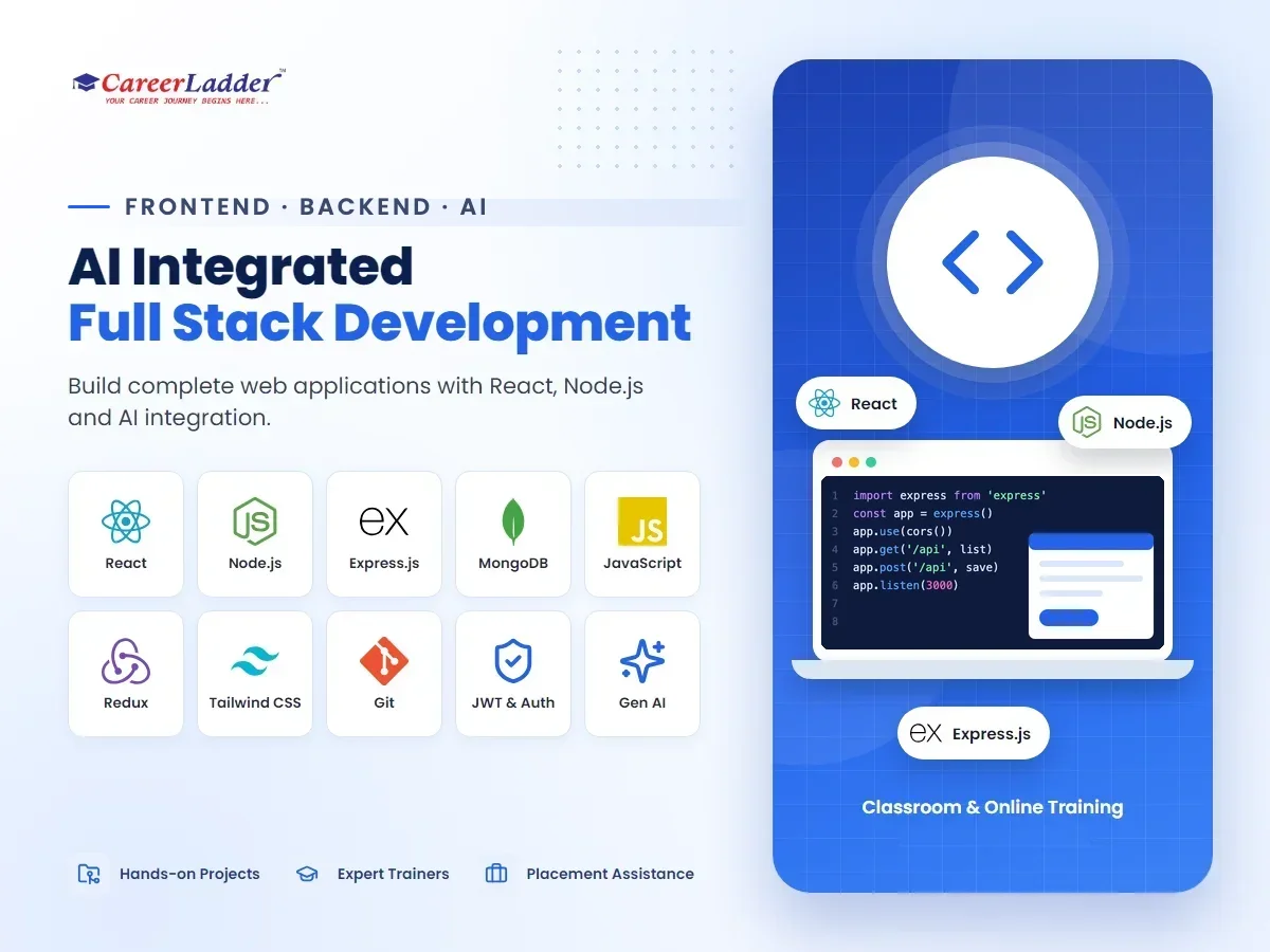 AI Integrated Full Stack Development course at CareerLadder