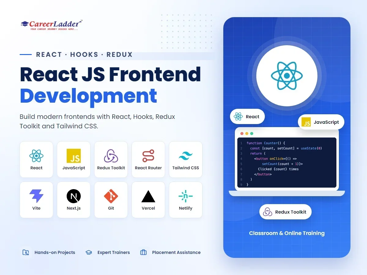React JS Frontend Development course at CareerLadder