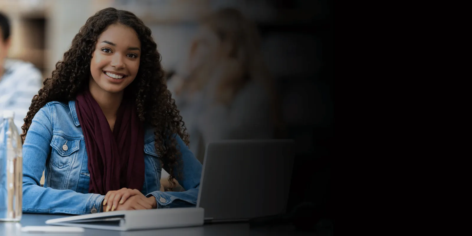 Working with SEO tools on a laptop